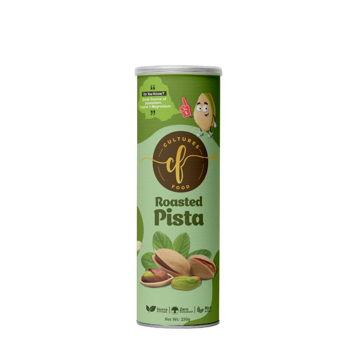 Cultures Food Roasted Pistachio, Rich In Fiber, Protein, Antioxidants, and Calcium, Crunchy, Low-Calorie Nut, Non-GMO, Gluten-Free, Immunity Booster, Zero Cholesterol, Zero Trans Fat, Vegan