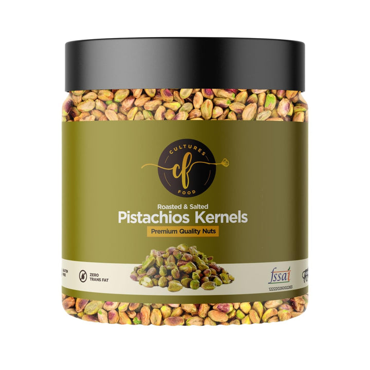 Cultures Food Pistachio Kernels, High Energy, Antioxidants, Gluten Free, No Artificial Flavour, Zero Cholesterol