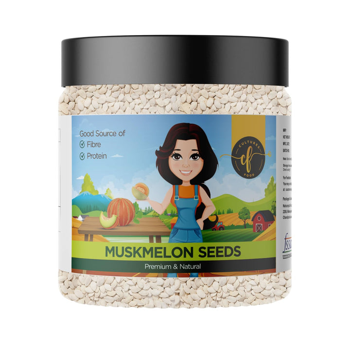 Muskmelon Seeds (Kharbuja Magaj) – Raw & Unshelled | High Protein Snack for Weight Loss & Heart Health | Natural, Healthy, Keto-Friendly | Great for Salads, Smoothies & Baking