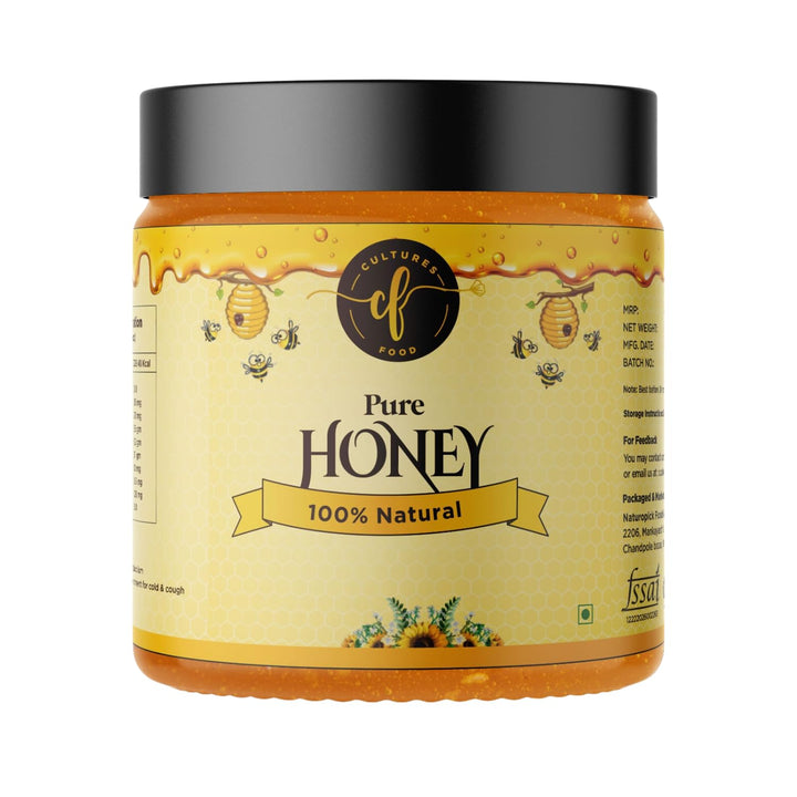 Cultures Food 100% Natural Honey, Helps to Improve digestion, Boost immune system, Reduced inflammation, Control metabolism, No added sugar