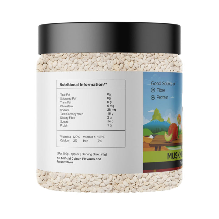 Muskmelon Seeds (Kharbuja Magaj) – Raw & Unshelled | High Protein Snack for Weight Loss & Heart Health | Natural, Healthy, Keto-Friendly | Great for Salads, Smoothies & Baking