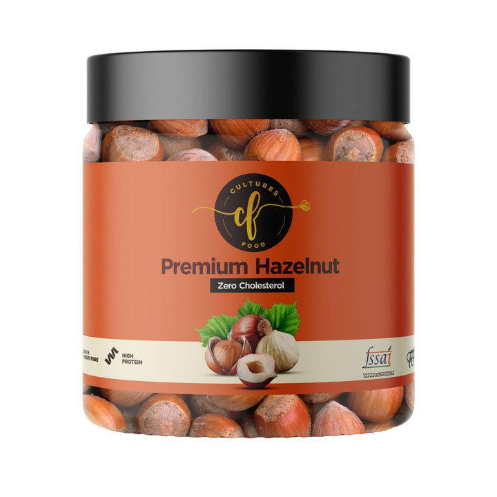 Cultures Food Nutrient-Rich Hazelnuts - Unsalted nutritious snack, Helps in heart health, weight loss and Reduce the risk of chronic diseases