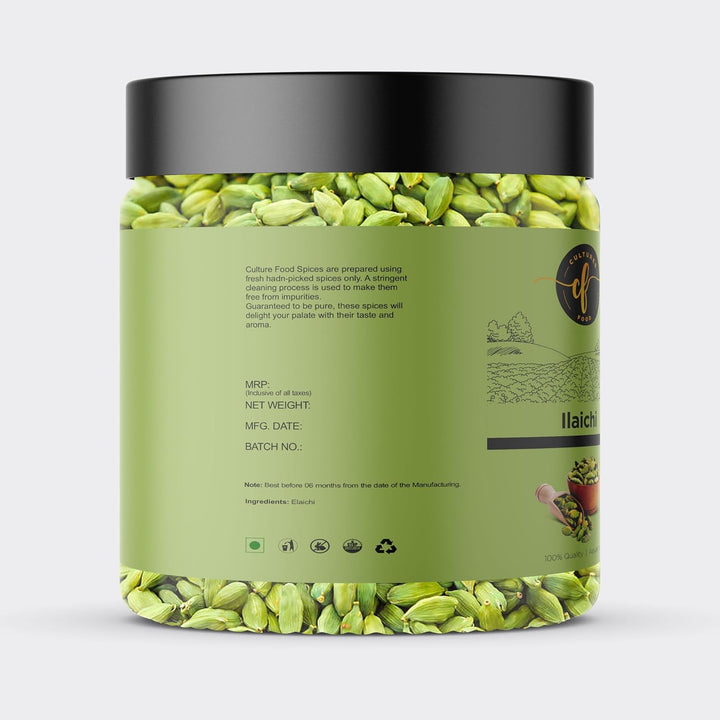 CULTURES FOOD Pure Natural Chemical Free Green Cardamom | Ilaichi (50/ 100 gm) For Indian Kitchen Spices | Natural Spice