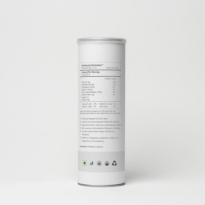 CULTURES FOOD Salted & Roasted Cashews | Flavourful & Crunchy Snack | Handpicked, Salted | Freshly Roasted (250 Gram)