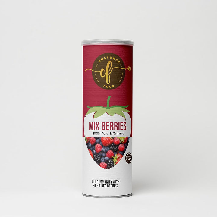 Cultures Food 100% Pure Organic Mix Berries With Nuts and Seeds, Natural Rich In Fiber, Iron, and Calcium, Gluten Free, Immunity Booster, Zero Cholesterol, Zero Trans Fat, Dietary Fiber