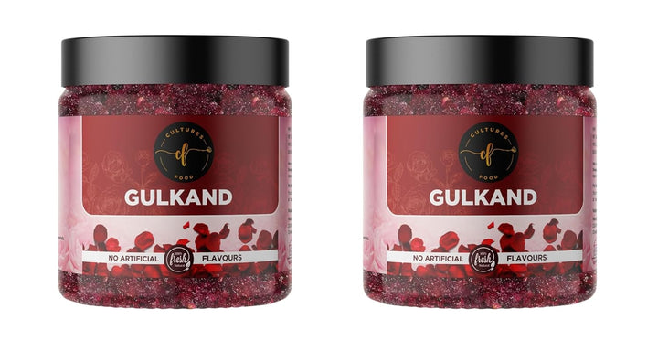 Cultures Food 100% Organic Gulkand Made with fresh Rose, Boosts the Immune System, Skin Health & Digestion, No Artificial Flavors added (Pack of 2)