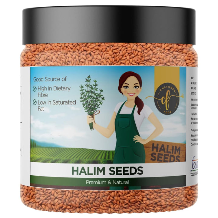 Cultures Food Nutrient-Rich Organic Halim Seeds  - Boosts Iron & Hemoglobin, Supports Digestion, Skin Health, & Weight Loss, 100% Natural, No Artificial Colors or Additives