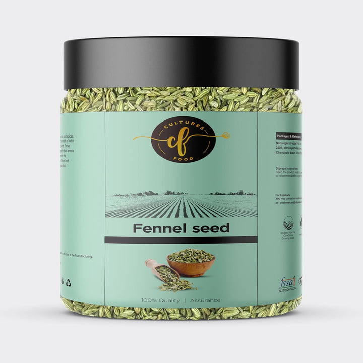 CULTURES FOOD Pure Natural Chemical Free Fennel Seeds | Saunf For Indian Kitchen Spices