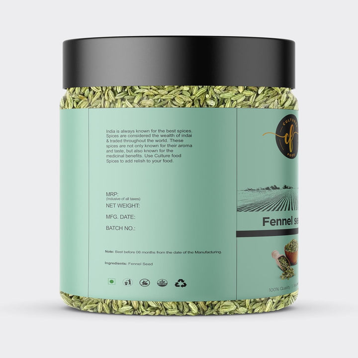 CULTURES FOOD Pure Natural Chemical Free Fennel Seeds | Saunf For Indian Kitchen Spices