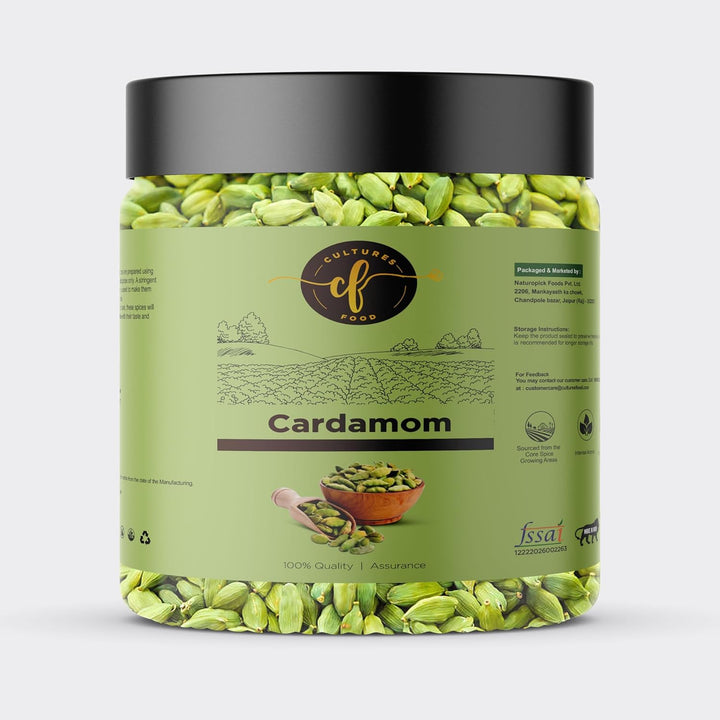 CULTURES FOOD Pure Natural Chemical Free Green Cardamom | Ilaichi (50/ 100 gm) For Indian Kitchen Spices | Natural Spice