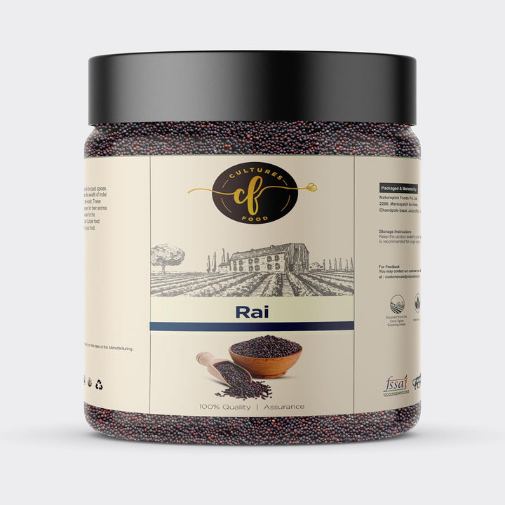 CULTURES FOOD Pure Natural Chemical Free Brown Mustard Rai For Indian Kitchen Spices
