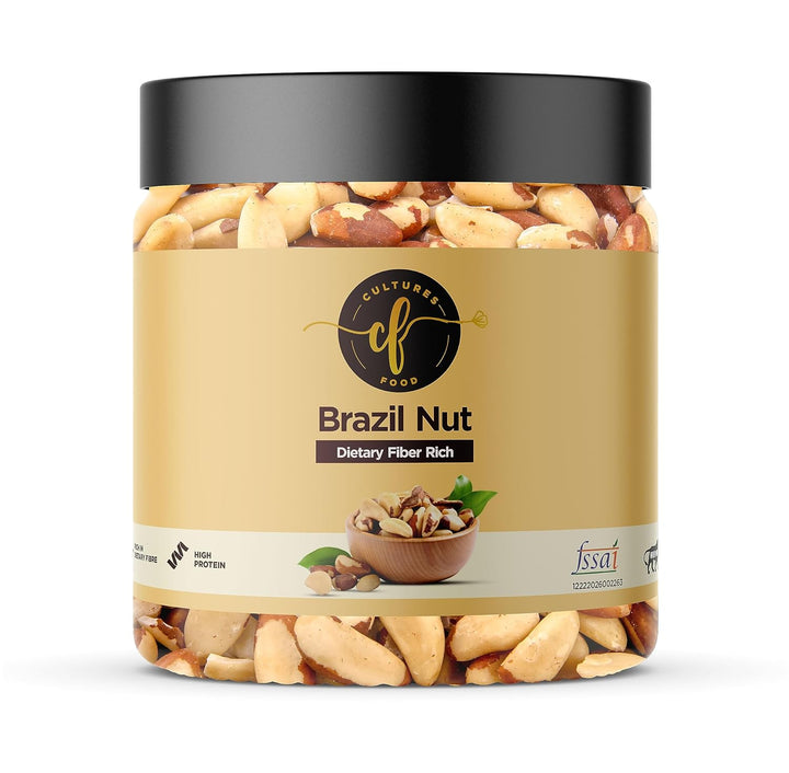 Cultures Food Brazil Natural Nuts (100g), Crunchy, Immunity Booster, Zero Cholesterol, For Keto, Paleo, and Vegan Diets