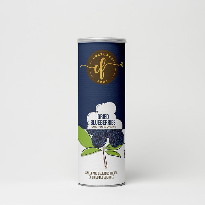 Cultures Food Pure Organic Dried Blueberry, Rich In Vitamin C, Vitamin B, Wholesome Fiber, Nutrient Dense, Immunity Booster, Zero Cholesterol, Gluten Free, High Antioxidants, Vegan, True Fruit