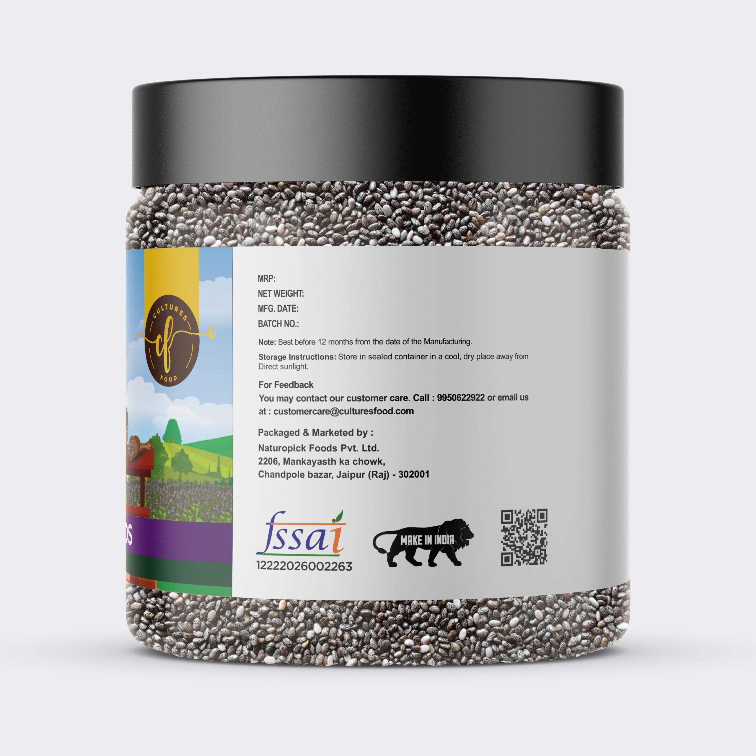 Premium Pure Natural & Raw Black Chia Seeds