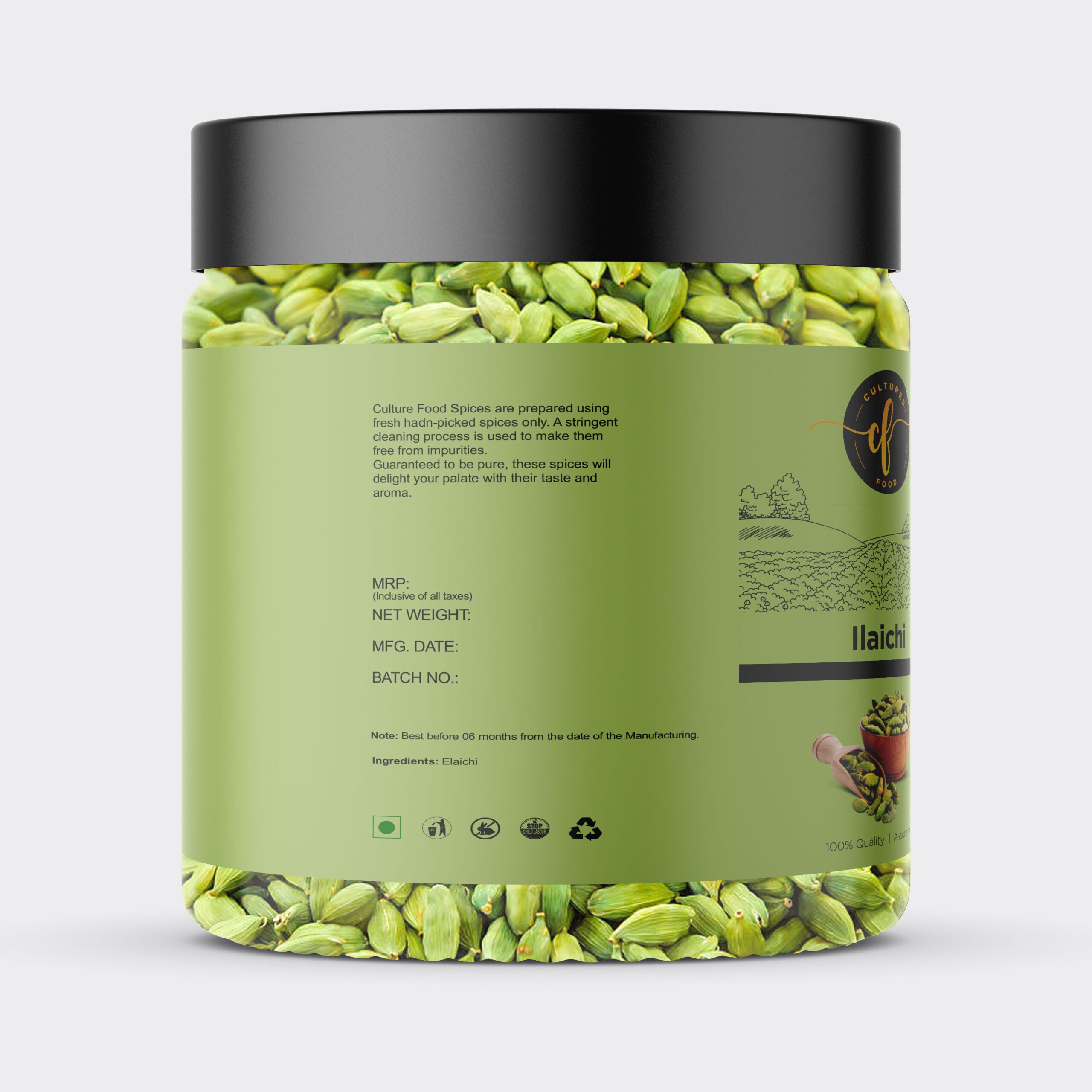 Pure Natural Chemical Free Green Cardamom